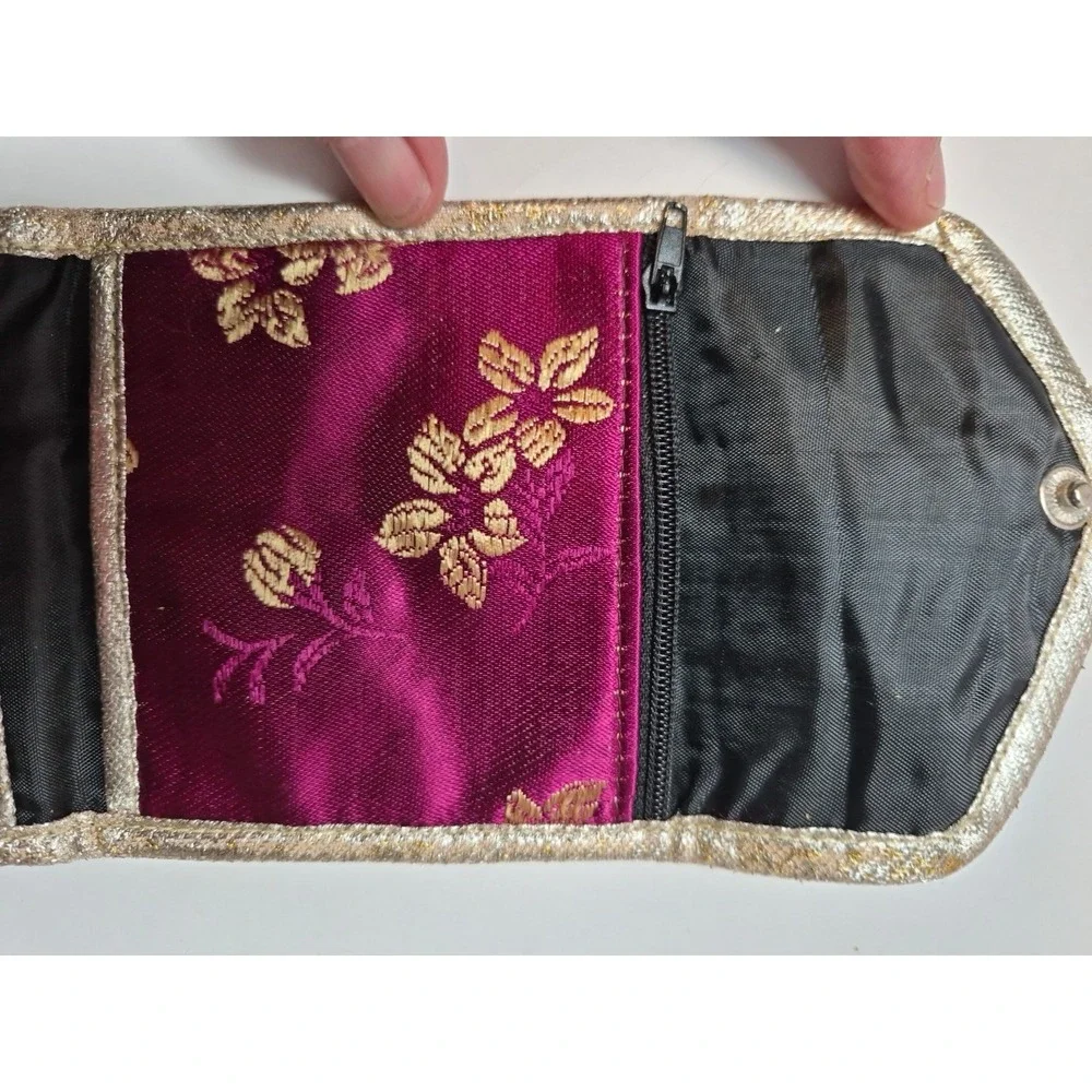 Lot‎ of 8 Asian Silk Brocade Jewelry Pouches & Coin Purses Mixed Colors & Styles
